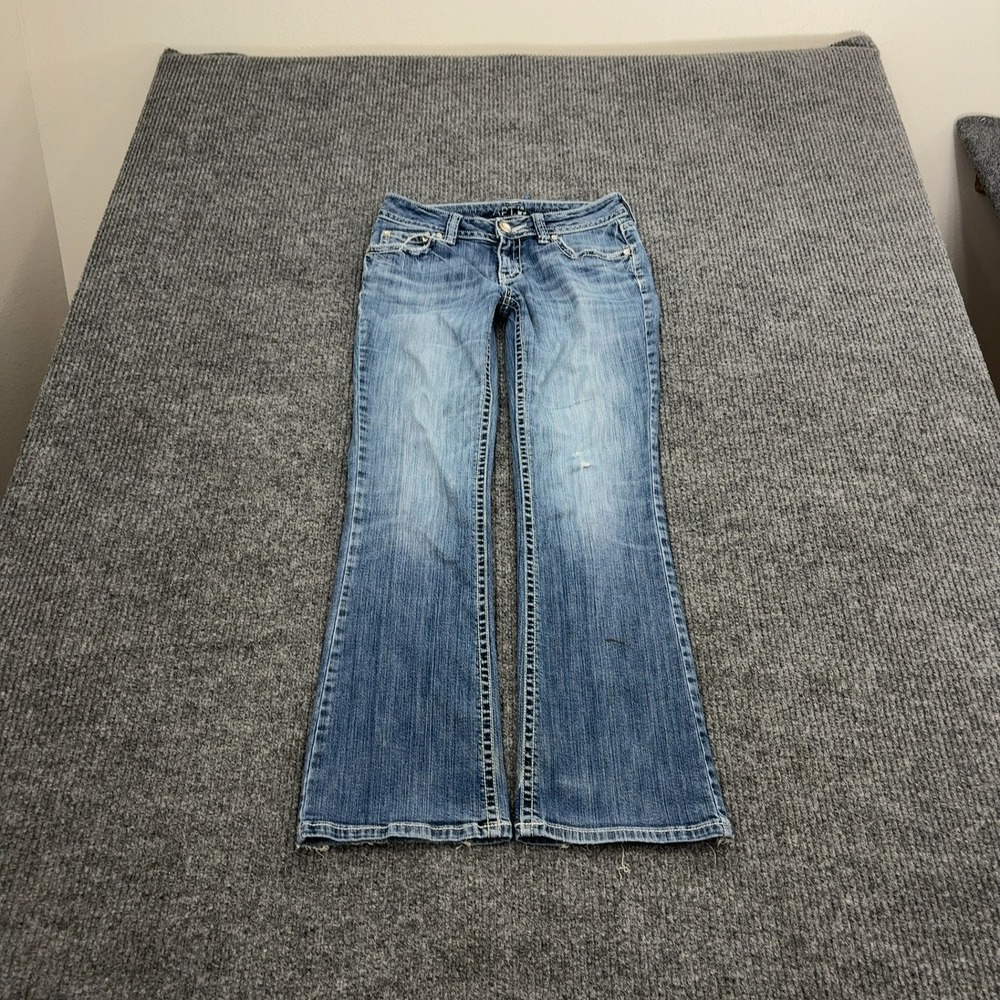 Apt 9 Jeans Womens 2P Blue Denim Bootcut Low Rise Y2K Casual Style